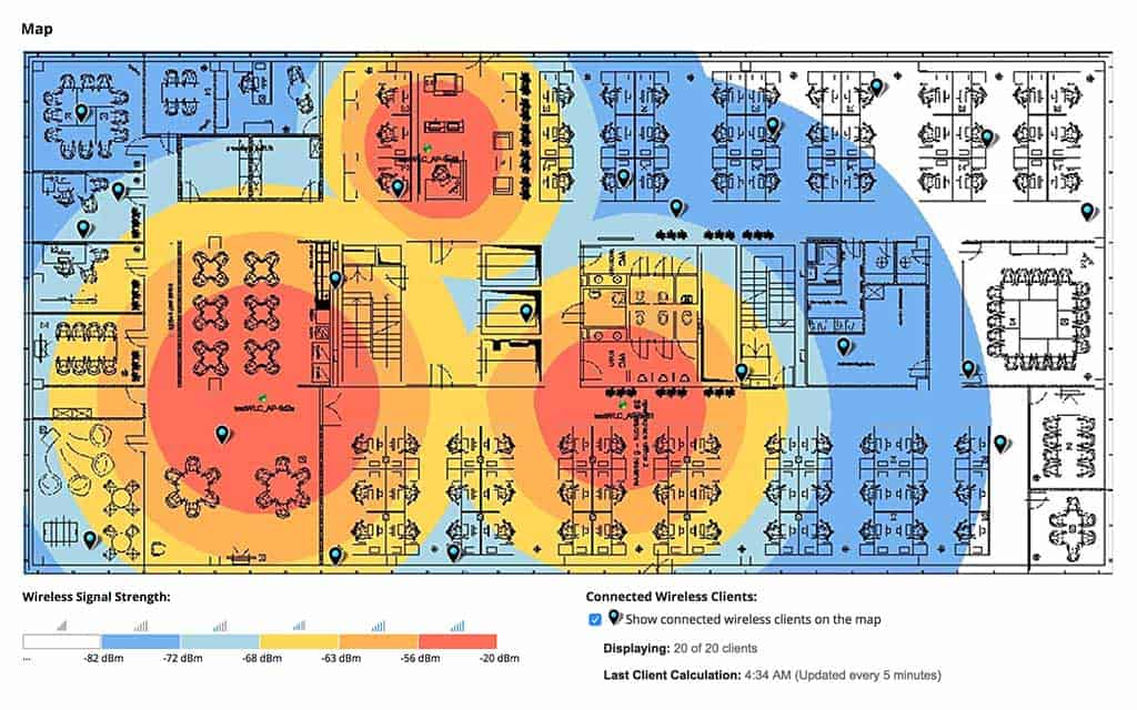 Wi-Fi coverage heatmap and assessment